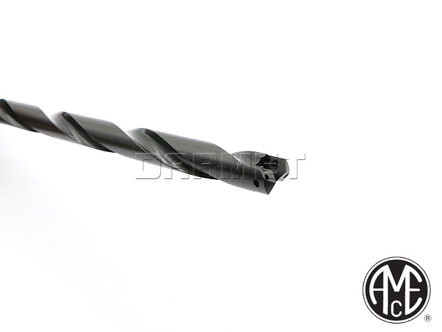 Wiertło płytkowe długie z chwytem stożkowym Morse'a 2, kanałki wiórowe śrubowe - AMEC (26000H-002M)