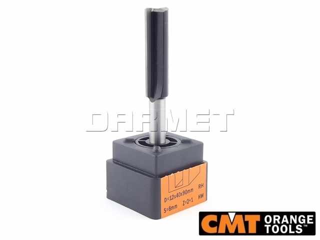 Frez prosty do drewna z ostrzem wiercącym, średnica 12 mm, długość robocza 40 mm - CMT (174.121.11)