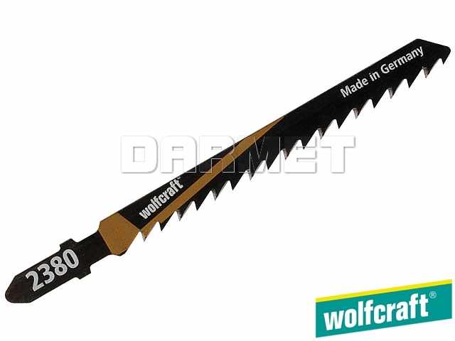 Brzeszczoty do wyrzynarek z trzpieniem "T", do drewna, głębokość cięcia: 50 mm - 2 sztuki - WOLFCRAFT (WF2380000)