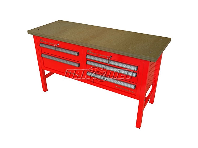 STÓŁ WARSZTATOWY Z SZAFKAMI - 1570x600 mm - FAST SERVICE (P-3-033-01)