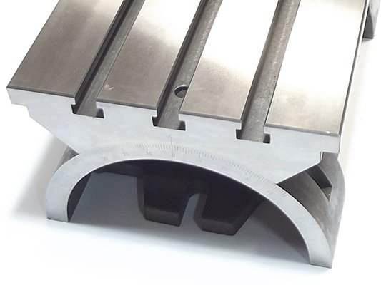 Stół frezarski uchylny 254 x 381 mm - ROWEK TEOWY 3 x 16 mm - DARMET SUZ 254/381