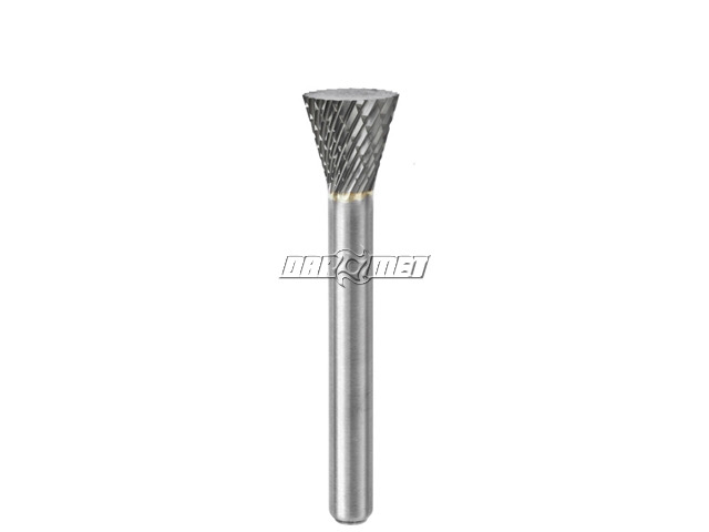 Pilnik obrotowy odwrócony stożek WKN, frez do metalu VHM - 6 x 8 mm Pro Line - KN60606-6
