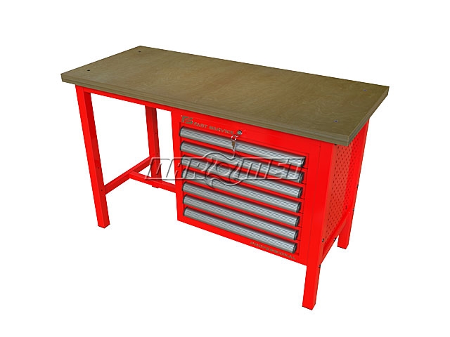STÓŁ WARSZTATOWY Z SZAFKAMI - 1400x600 mm - FAST SERVICE (P-3-054-01)