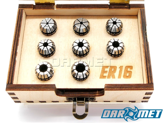 Tulejka zaciskowa ER16 | Zestaw 8 szt. - DARMET