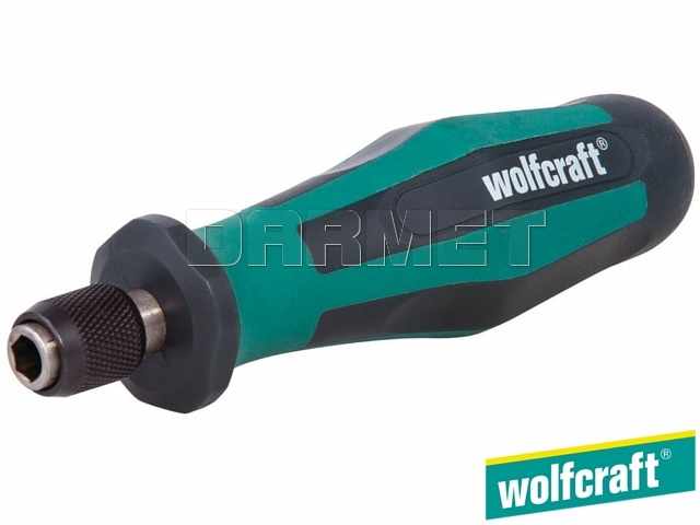 Wkrętak z adapterem do końcówek wkrętaków, gniazdo sześciokątne: 1/4", długość: 138 mm - WOLFCRAFT WF1240000