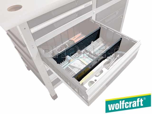 Przegródki do szuflady, duże - 2 sztuki - WOLFCRAFT (WF6072000)