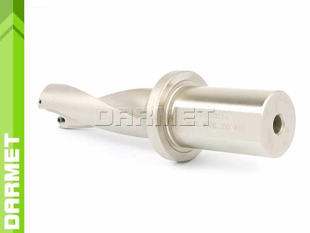 Wiertło składane 35 mm 3xD na płytki wieloostrzowe WCMX | chwyt walcowy 40 mm | chłodzenie wewnętrzne - DARMET (DE00WC06-40-350)