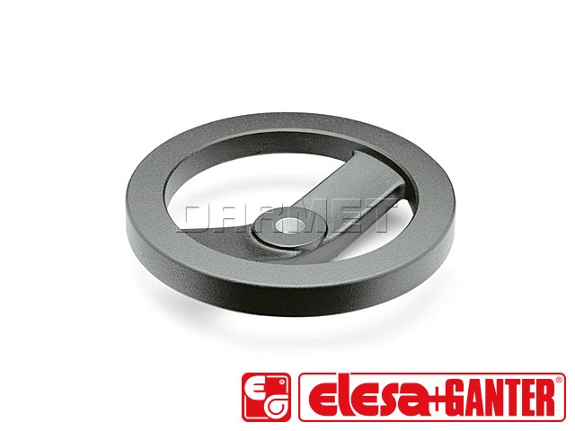 Koło ręczne aluminiowe pokryte czarną żywicą epoksydową GN 324 - ELESA+GANTER