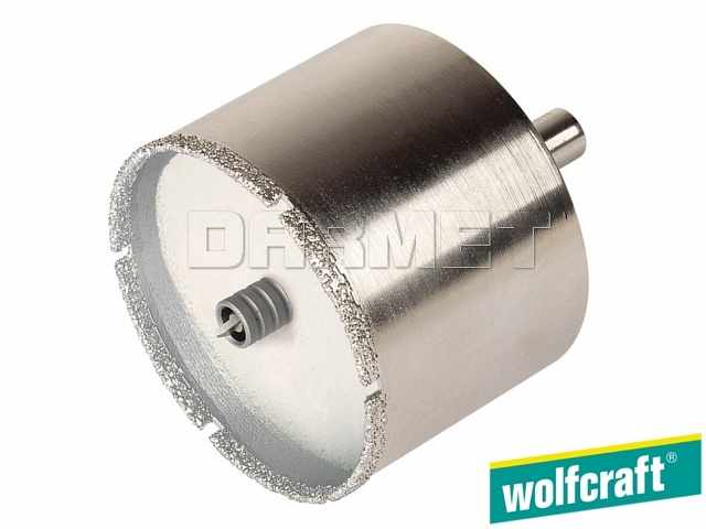 Otwornica diamentowa "Ceramic" 74 mm z trzpieniem 10 mm - WOLFCRAFT WF5932000