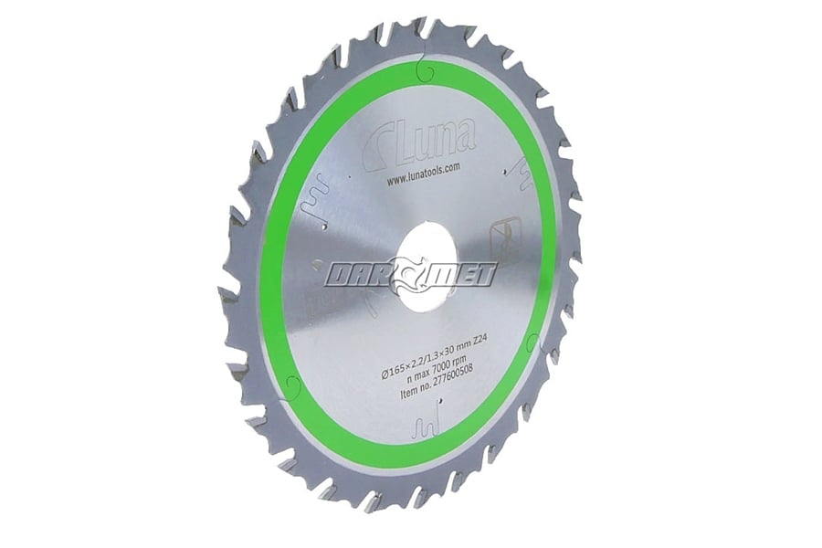 Tarcza do pilarek tarczowych z węglikiem wolframu, 165 x 30 mm Z24  Silent TCT BS - LUNA (27760-0508)