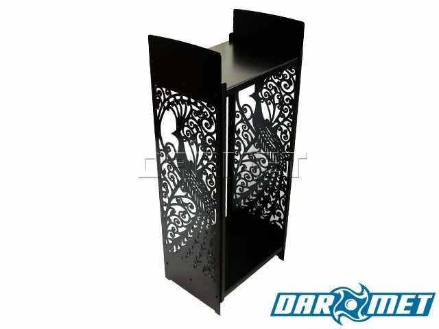 Stojak na drewno kominkowe | 46 x 35 x 115  cm | blacha 2,5 mm | wzór: PAW - DARMET