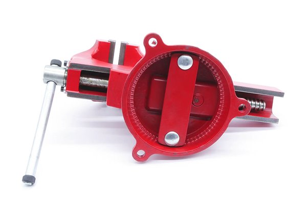 Imadło ślusarskie | szczęki ząbkowane 100 mm | z podstawą obrotową 360° - FORWARD FSV04