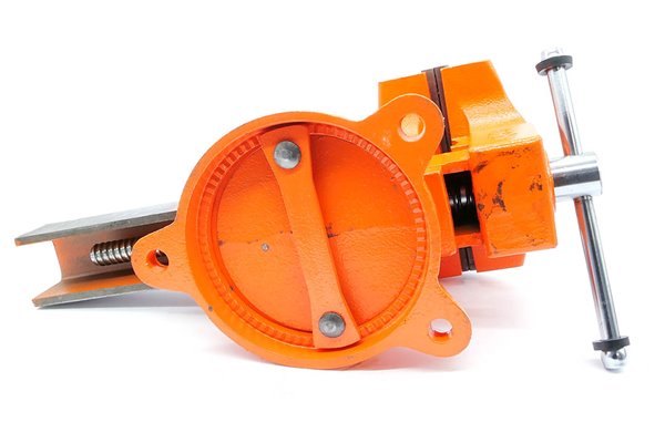 Imadło ślusarskie | szczęki ząbkowane 200 mm | z podstawą obrotową 360° - FORWARD 30808