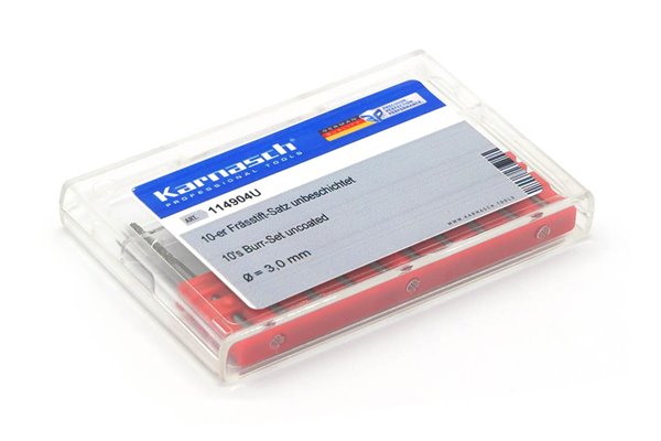 Zestaw pilników obrotowych do metalu HP-3 z węglika | niepowlekane | fi 3 mm | chwyt 3 mm - KARNASCH 114904U