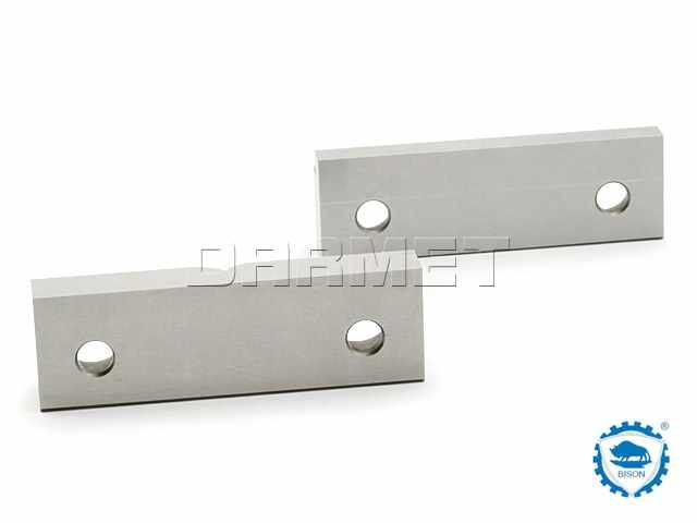 Wkładki szczękowe pryzmowe ze stopniem do imadeł maszynowych 2szt. szerokość 100mm typ 6512, 6530, 6537 - BISON-BIAL