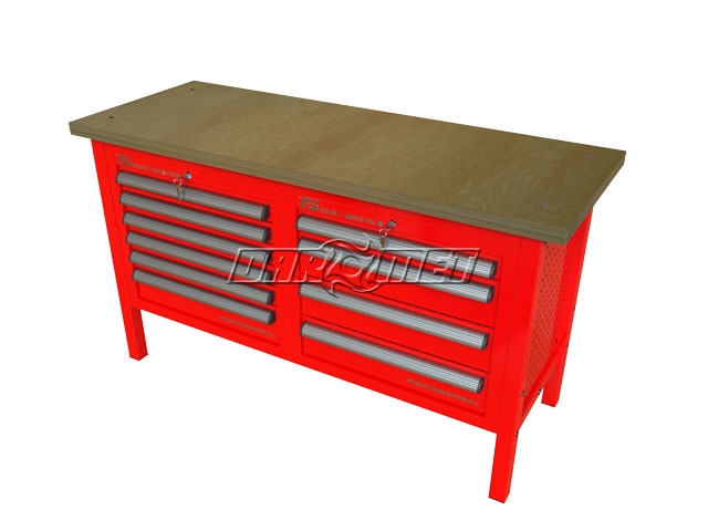 STÓŁ WARSZTATOWY Z SZAFKAMI - 1400x600 mm - FAST SERVICE (P-3-063-01)