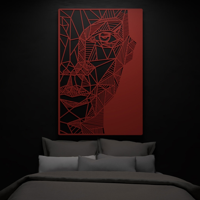 Dekoracja ścienna do salonu | twarz kobiety | ażur 96,5 cm - DARMET