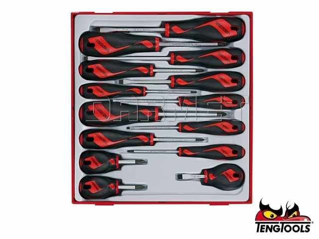 Zestaw wkrętaków płaskich oraz krzyżowych, TTD914N - 14 szt. - TENGTOOLS (17437-0106)