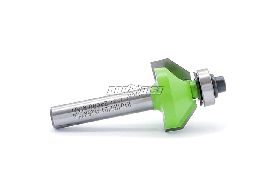 Frez do fazowania 45° do drewna z łożyskiem dolnym | 25 x 11,6 x 8 mm - LUNA 210120101