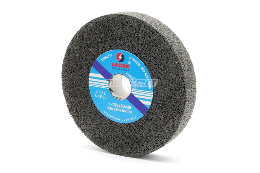 Kamień szlifierski 125 x 20 x 20 mm | ściernica płaska | typ 1 | 95A24P6B51 - ANDRE 110112