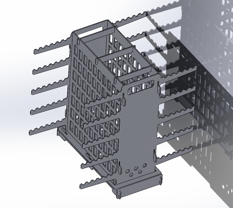 Szaszłykarnia 10 ramion | 425 x 406 x 372 mm - DARMET