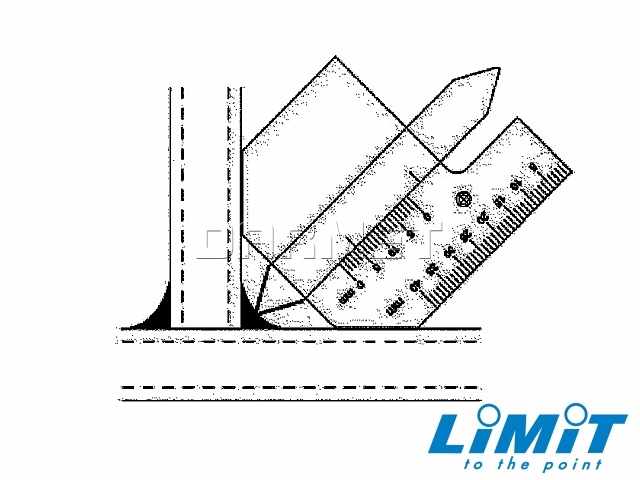 Przymiar spawalniczy do spoin | 0-10 mm | długość 45 mm - Limit 97541007