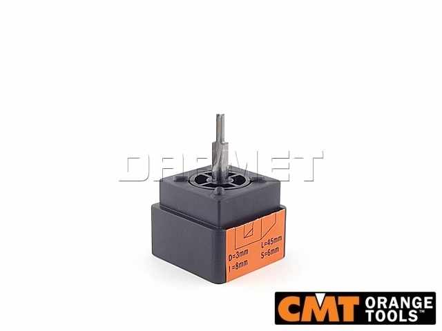 Frez prosty HM do drewna, średnica 3 mm, długość robocza 8 mm - CMT (711.030.11)