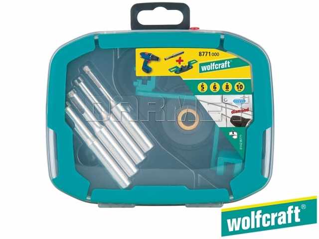 Zestaw wierteł diamentowych o średnicach: 5, 6, 8, 10 mm - WOLFCRAFT WF8771000
