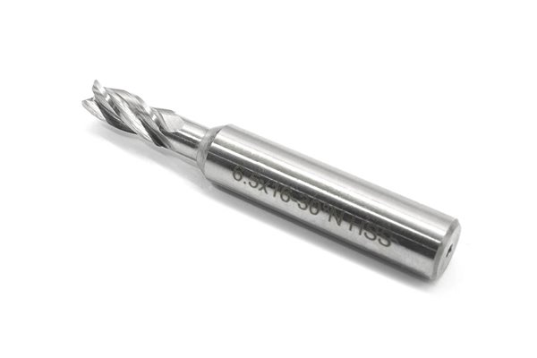 Frez trzpieniowy do metalu 6,5 mm | 4-ostrzowy | o ostrzach centralnych | krótki walcowo-czołowy | chwyt walcowy DIN844-A K-M-N HSS - FENES 0641-512-101-065