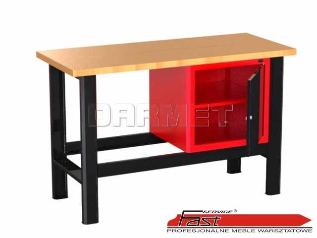 STÓŁ WARSZTATOWY Z 1 SZAFKĄ (1 drzwiczki) - 1400 mm - FAST SERVICE (N-3-07-01)