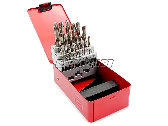 Zestaw wierteł szlifowanych do metalu | NWKa DIN 338 | 1-13 mm | HSS-G | komplet 25 sztuk - FESTA 063845