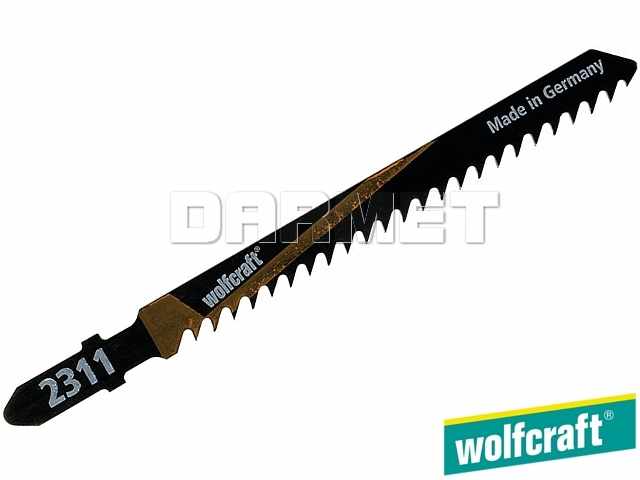 Brzeszczoty do wyrzynarek z trzpieniem "T", do drewna, głębokość cięcia: 50 mm - 2 sztuki - WOLFCRAFT (WF2311000)