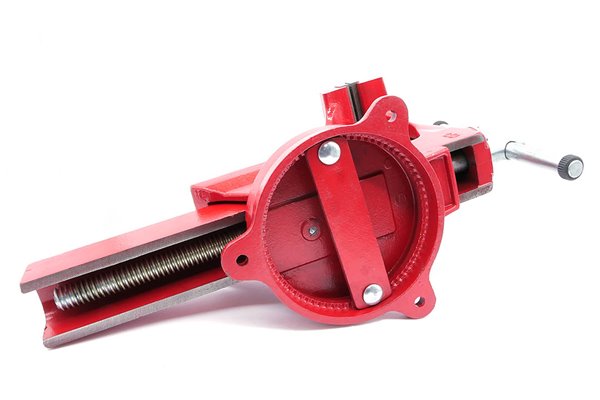 Imadło ślusarskie | szczęki ząbkowane 200 mm | z podstawą obrotową 360° - FORWARD FSV08