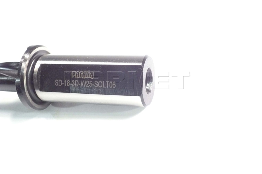 Wiertło składane 18 mm 3xD na płytki wieloostrzowe SOLT | chwyt walcowy 25 mm | chłodzenie wewnętrzne - PAFANA (SD-18-3D-W25-SOLT06)