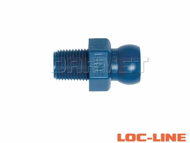 Segment z gwintem zewnętrznym BSPT 1/8", system 1/4" - LOC-LINE (49437.1)