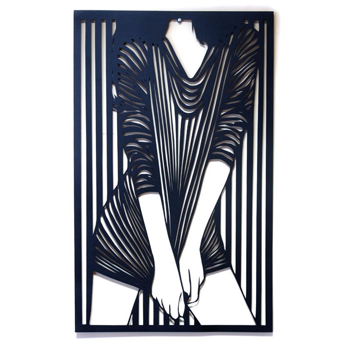 Dekoracja ścienna do salonu | sylwetka kobiety | 85,5 x 52,5 cm - DARMET