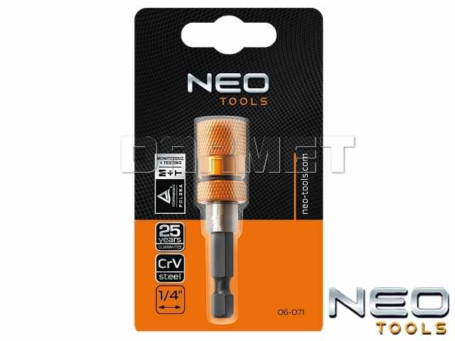 Uchwyt magnetyczny do końcówek wkrętakowych 1/4", długość 60MM - NEO TOOLS (06-071)
