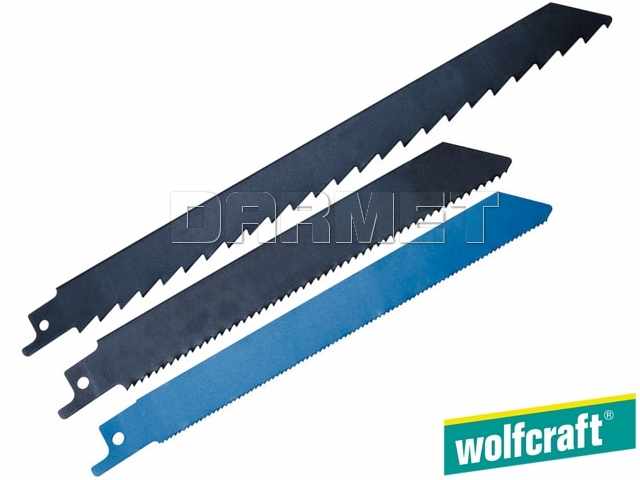 Zestaw brzeszczotów szablastych do drewna i metalu, 3 sztuki - WOLFCRAFT (WF8437000)