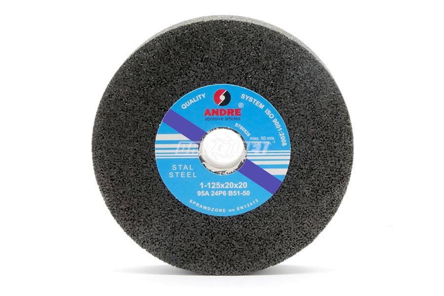 Kamień szlifierski 125 x 20 x 20 mm | ściernica płaska | typ 1 | 95A24P6B51 - ANDRE 110112