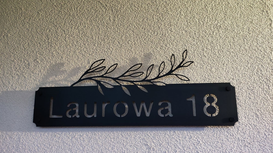 Tablica adresowa | tabliczka na dom| dekoracja ścienna | wycianie laserem | 48 cm - DARMET