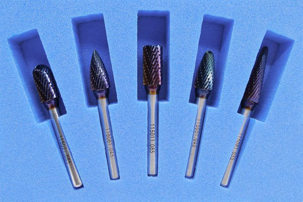 Zestaw pilników obrotowych do metalu HP-3 z węglika | fi 10 mm | z powłoką Blue-TEC | chwyt 6 mm - KARNASCH 114918