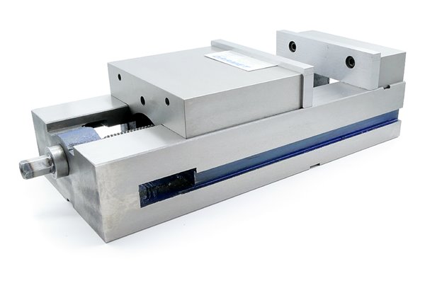 Imadło maszynowe stałe 200 mm z dociskiem szczęki | poziomo - pionowe - FPQ 200/190