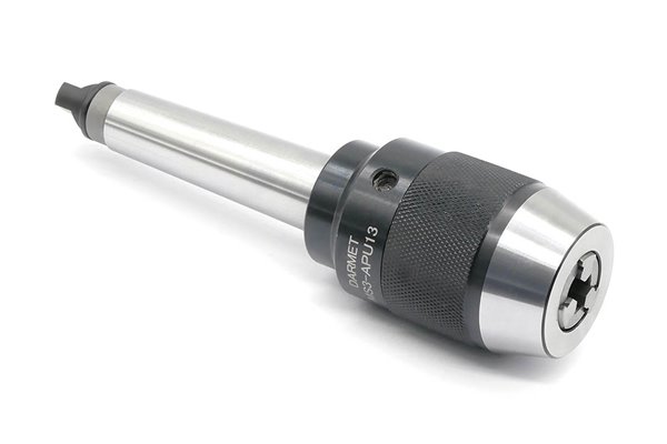 Uchwyt wiertarski bezkluczykowy samozaciskowy 1 - 13MM | zintegrowany z trzpieniem | gwint | płetwa wkręcana w zestawie - Morse MK3 - DARMET