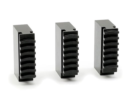 Szczęki jednolite miękkie 160 mm SJM | Komplet 3 szt. | do uchwytów 32**, 35**, 3-szczękowych - BISON-BIAL 398536030200