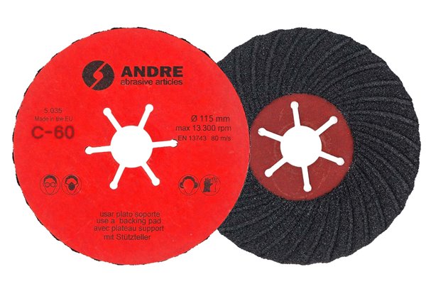 Tarcza fibrowa - 115MM x 22,2MM, ziarnistość C60 - ANDRE (820004)