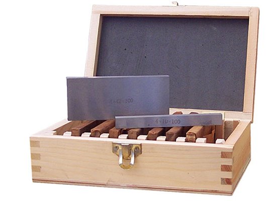 Bloczki równoległościenne | podkładki frezarskie 100 x 4 mm | zestaw 9 par | PF 100/4 - 10/42x9 PB151-1
