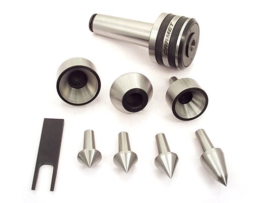 Kieł tokarski obrotowy, uniwersalny z końcówkami wymiennymi - Morse MK5 (DM435)