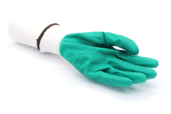 Rękawice robocze białe poliestrowe z lateksem, 486, rozmiar 9 - Consorte