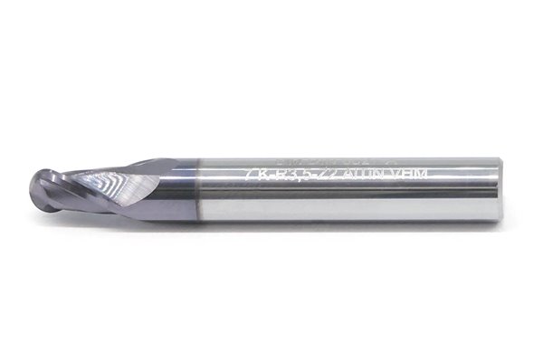 Frez trzpieniowy z chwytem walcowym do metalu 7 mm | 2-ostrzowy | z czołem kulistym R3,5 | DIN 6527-A VHM/TiAIN - DARMET