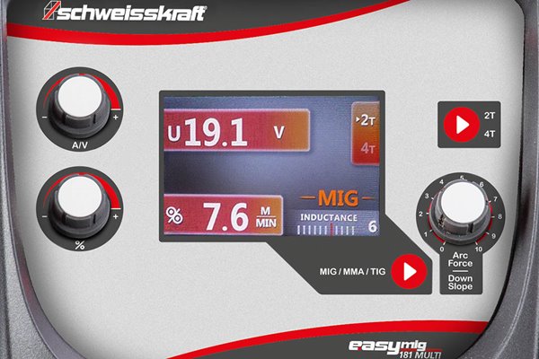 Półautomat spawalniczy MIG/MAG, TIG i MMA CRAFT-EASY-MIG 181 Multi – SCHWEISSKRAFT 1071181